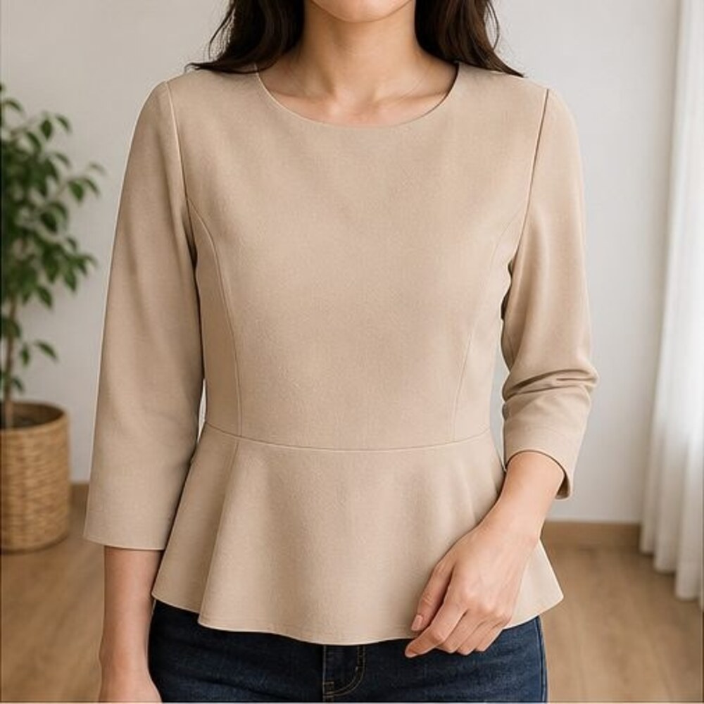 Sand Button Blouse - Picture 2 of 6